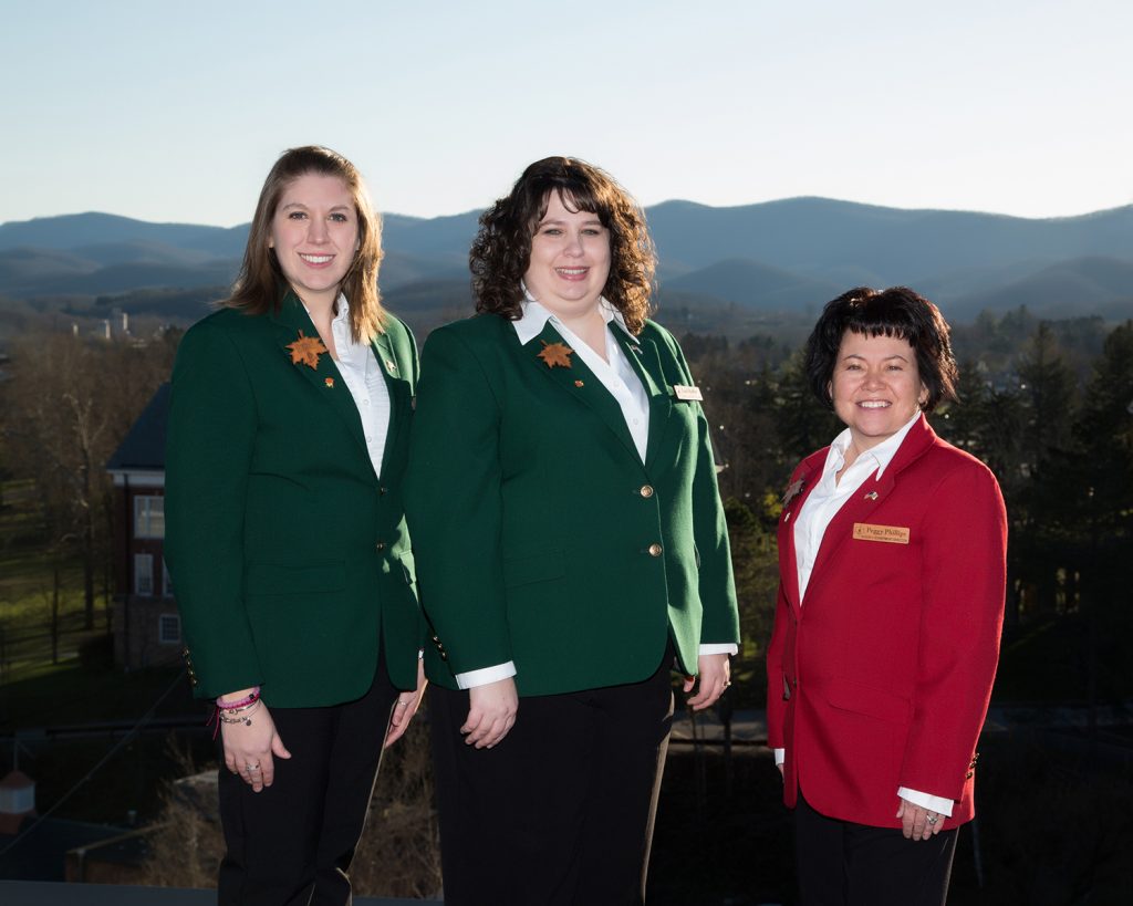 The Queen’s Department for the 81st Mountain State Forest Festival is, from left, Whitney Phillips, Lisa, Shaffer, and Queen’s Department Director, Peggy Phillips.