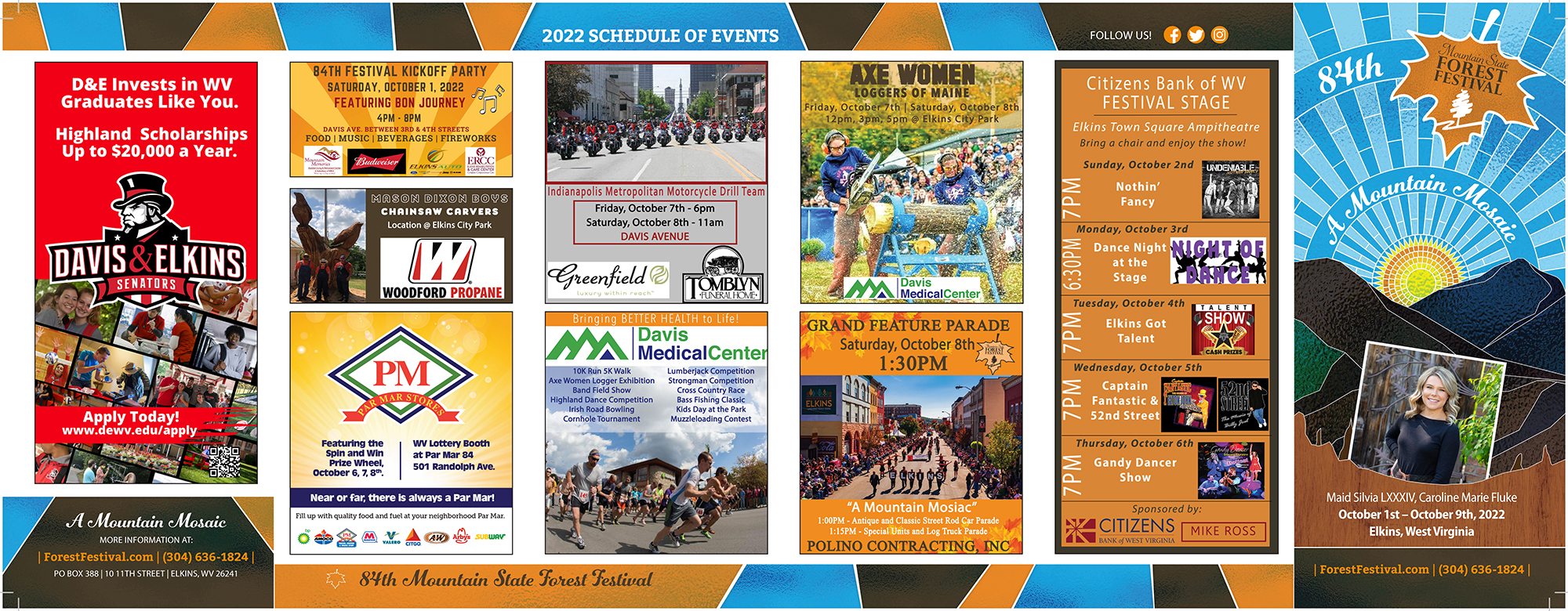 MSFF Schedule of Events 2022 Final to Print1 Mountain State Forest