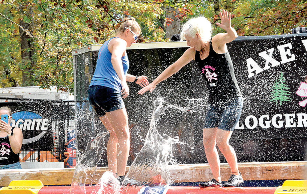 Axe Women of Maine Show Skills Elkins, WV Mountain State Forest